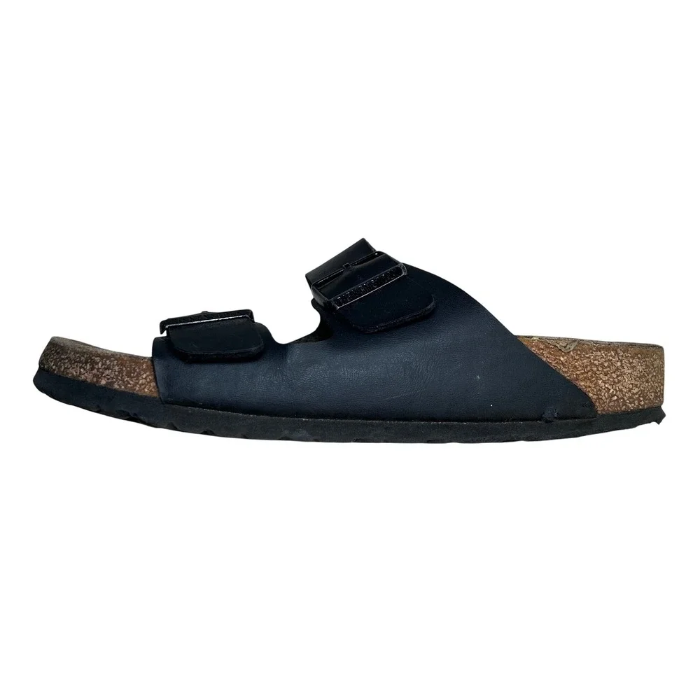 Birkenstock Arizona Birko-Flor Black Two Strap Sandals Womens 9 EU 40 Mens 7